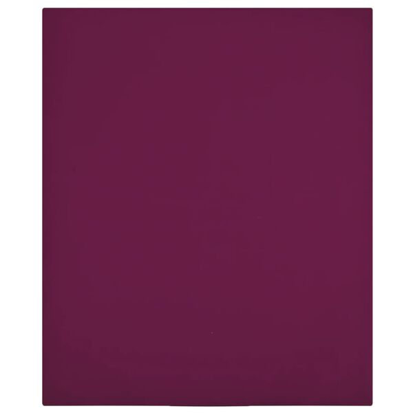 vidaXL Draps-housses Jersey 2 pcs Bordeaux 100x200 cm Coton