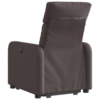 vidaXL Fauteuil inclinable marron foncé tissu