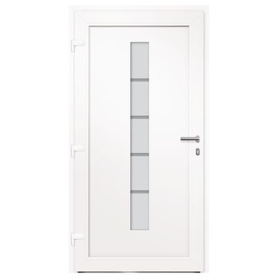 vidaXL Porte d'entrée Aluminium et PVC Blanc 110x210 cm