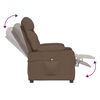 vidaXL Fauteuil inclinable &eacute;lectrique Marron Tissu