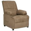 vidaXL Fauteuil inclinable taupe tissu microfibre