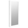 vidaXL Armoire &agrave; bijoux avec miroir et &eacute;clairage LED mural blanc