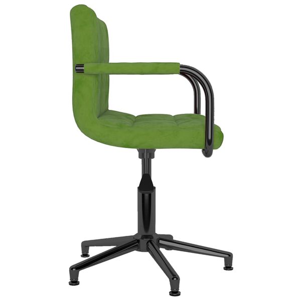 vidaXL Chaises pivotantes &agrave; manger lot de 2 vert clair velours