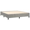 vidaXL Sommier &agrave; lattes de lit matelas et LED Gris clair 180x200 cm