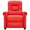 vidaXL Fauteuil de massage Rouge Similicuir