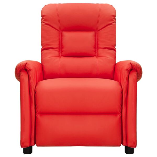 vidaXL Fauteuil de massage Rouge Similicuir