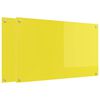 vidaXL Protection de cuisine 2 pcs Jaune 100 x 60 cm verre trempé