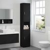 vidaXL Ensemble d'armoire de salle de bain avec stockage TULUM Noir