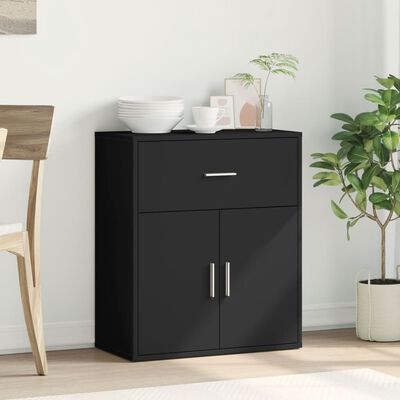 vidaXL Buffet noir 60x31x70 cm bois d'ingénierie