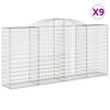 vidaXL Paniers &agrave; gabions arqu&eacute;s 9 pcs 300x50x140/160 cm fer galvanis&eacute;