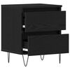 vidaXL Cabinet de chevet Ch&ecirc;ne noir 40 x 35 x 50 cm Bois d'ing&eacute;nierie