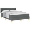vidaXL Lit &agrave; ressorts avec matelas Gris fonc&eacute; 200 x 160 cm tissu