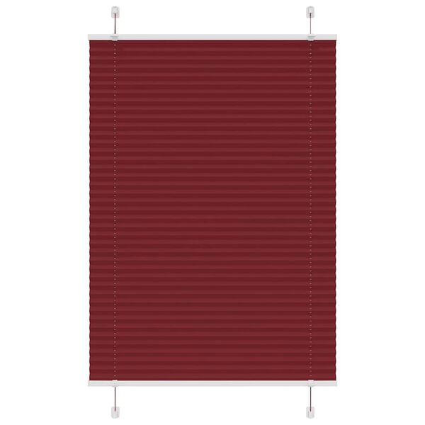 vidaXL Store pliss&eacute; rouge bordeaux 90x150 cm largeur du tissu 89,4 cm