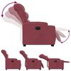 vidaXL Fauteuil inclinable &eacute;lectrique rouge bordeaux tissu
