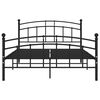 vidaXL Cadre de lit sans matelas noir m&eacute;tal 200x200 cm