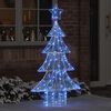 vidaXL Sapin de No&euml;l avec 160 LED Bleu 150 cm Acrylique