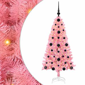 vidaXL Sapin de No&euml;l Rose 120 cm PVC