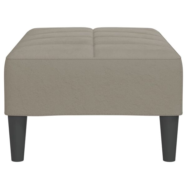 vidaXL Repose-pied Gris clair 78x56x32 cm Velours