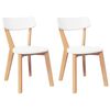 vidaXL Chaises &agrave; manger 2 pcs bois massif caoutchouc