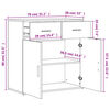 vidaXL Buffets 2 pcs blanc 79x38x80 cm bois d&rsquo;ing&eacute;nierie