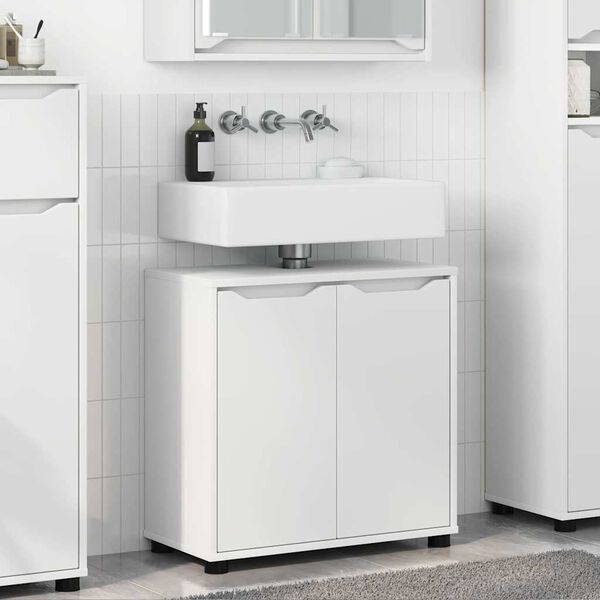 vidaXL Armoire de lavabo de salle de bain Blanc 60 x 30 x 60 cm