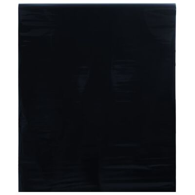 vidaXL Film de fenêtre statique dépoli noir 90x1000 cm PVC