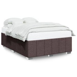 vidaXL Cadre de lit sans matelas marron fonc&eacute; 140x200 cm tissu