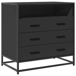 vidaXL Commode noir 70x41x70 cm bois d'ing&eacute;nierie