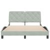 vidaXL Cadre de lit sans matelas gris clair 140x200 cm velours