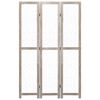 vidaXL Cloison de séparation 3 panneaux Blanc 105x165 cm Bois solide