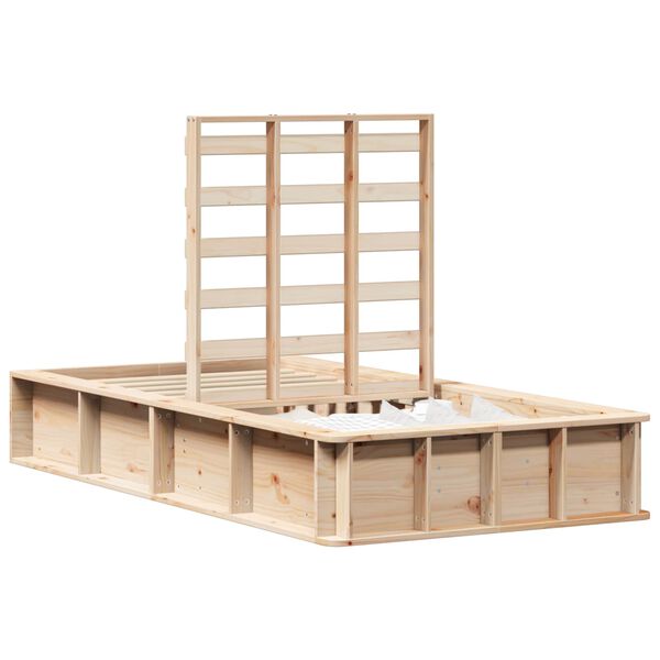 vidaXL Cadre de lit Marron 80 x 200 cm Bois de pin massif