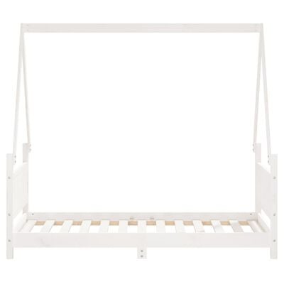 vidaXL Cadre de lit pour enfant blanc 80x160 cm bois de pin massif