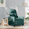 vidaXL Fauteuil de massage inclinable &eacute;lectrique Vert fonc&eacute; Tissu