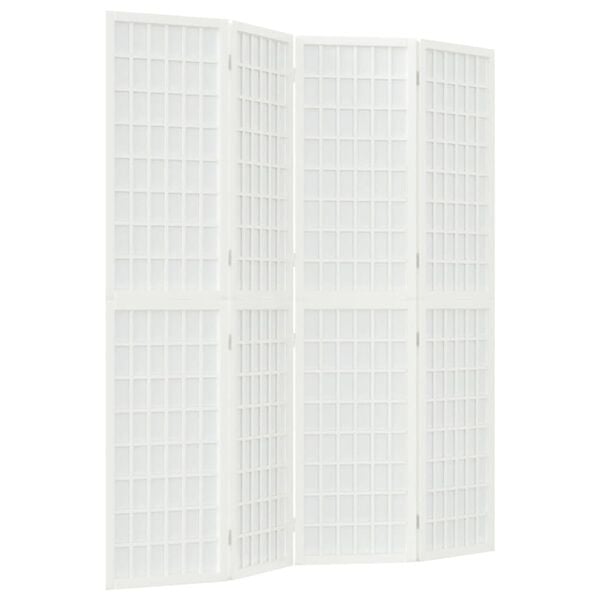 vidaXL Cloison de s&eacute;paration pliable 4 panneaux 160x170 cm Blanc