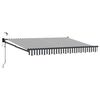 vidaXL Auvent r&eacute;tractable &eacute;lectrique Anthracite et blanc 3 x 2,5 m