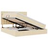 vidaXL Lit avec rangement et matelas Cr&egrave;me 180 x 200 cm tissu