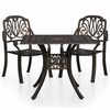 vidaXL Ensemble de bistro 3 pcs Aluminium coul&eacute; Bronze