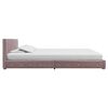 vidaXL Lit avec matelas Rose Velours 180x200 cm