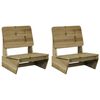 vidaXL Chaises de jardin lot de 2 60x64x70,5 cm bois de pin impr&eacute;gn&eacute;