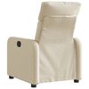 vidaXL Fauteuil inclinable &eacute;lectrique Cr&egrave;me Tissu