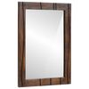 vidaXL Miroir de salle de bain Rectangulaire Noyer 50 x 2,5 x 70 cm