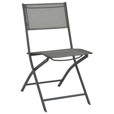 vidaXL Chaises de jardin pliables lot de 2 Acier et textilène