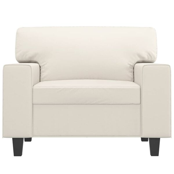 vidaXL Fauteuil Cr&egrave;me 60 cm Similicuir
