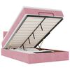 vidaXL Cadre de lit ottoman avec matelas rose 120x200 cm velours