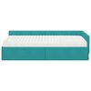 vidaXL Cadre de lit d'angle avec matelas Autre 2 pcs Vert Velours
