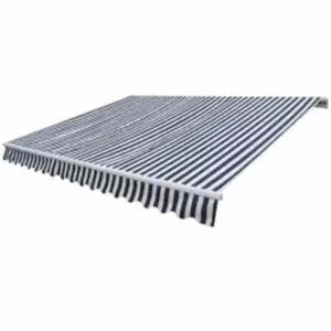 vidaXL Auvent pliable motoris&eacute; 600 cm Bleu/blanc