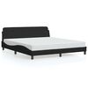 vidaXL Cadre de lit Dover velours noir 180x200 cm