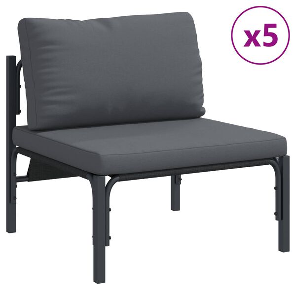 vidaXL Ensemble de canap&eacute; de jardin avec coussin Anthracite Acier