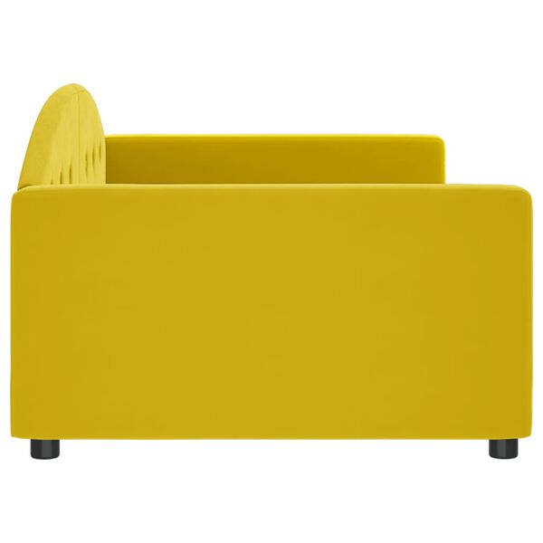 vidaXL Lit de repos sans matelas jaune 100x200 cm velours