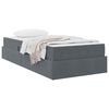 vidaXL Lit avec rangement et matelas Gris fonc&eacute; 90 x 200 cm Velours